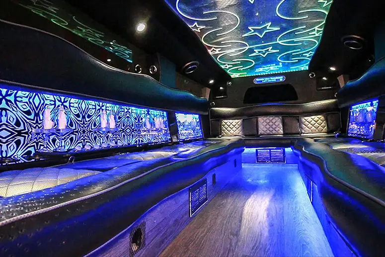 Hummer H2 Limousine Interior Toronto - Presidential Party Bus Fleet