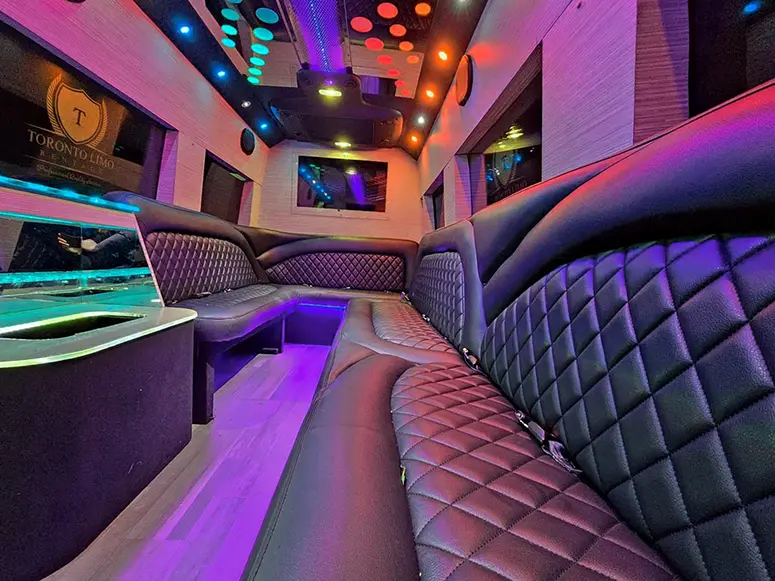 Party Bus Sprinter - 12 to 14 Passengers Interior Toronto - Presidential Party Bus Fleet